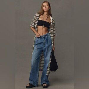 Self Contrast Romy High-Rise Wide-Leg Trouser Jeans